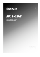 Yamaha RXV-496 - Owners Manual